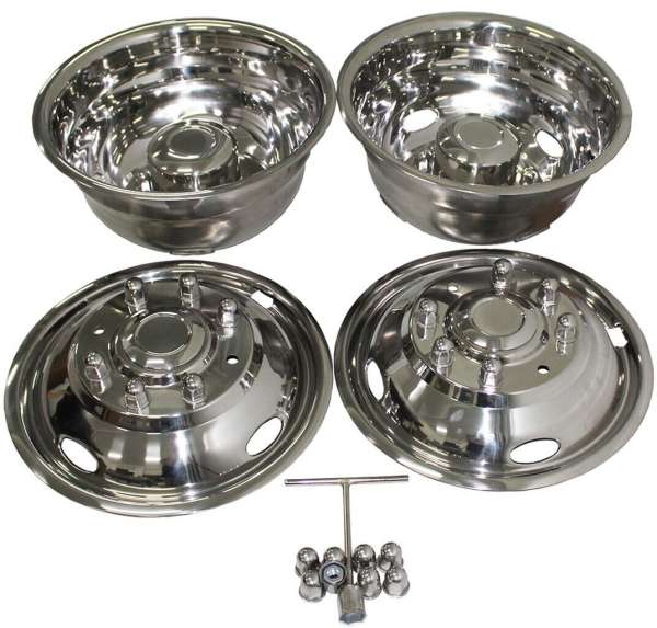 2005-2022 FORD F350 17" Dually Stainless Steel Wheel Simulators Dual Rim Liners