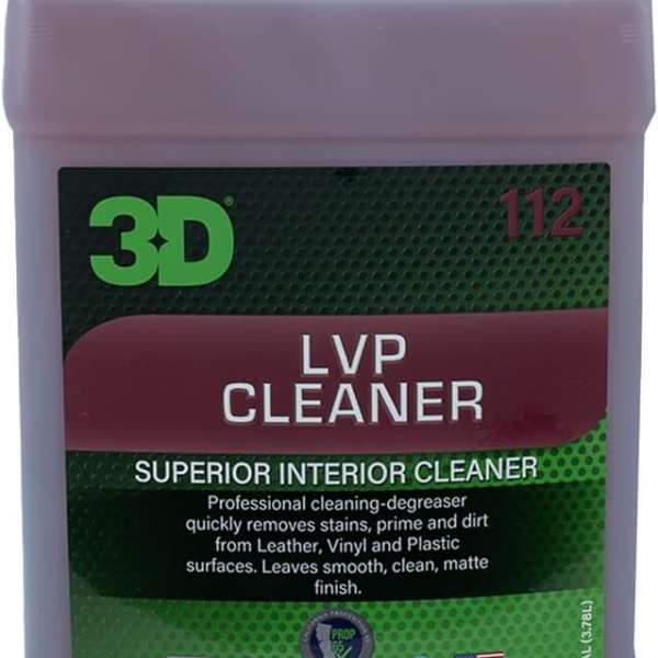 3D LVP Interior Cleaner - Removes Dirt, Grime, Grease, Oil & Stains from Leather, Vinyl & Plastic - Great for Seats, Steering Wheels, Door Panels, Dashboards - Car, Office, Home...