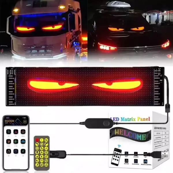 70mm*173mm Devil's Eye LED-Screen Colorful Eye Lamp for Car Windows DIY