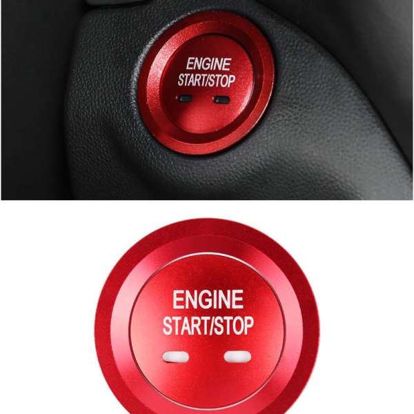 CARFIB Ignition Button Decals for Chevrolet Chevy Equinox Malibu Sonic Traverse Trax Accessories Push Start Stop Stickers Caps Covers Parts Car Interior Decoration Men Women...