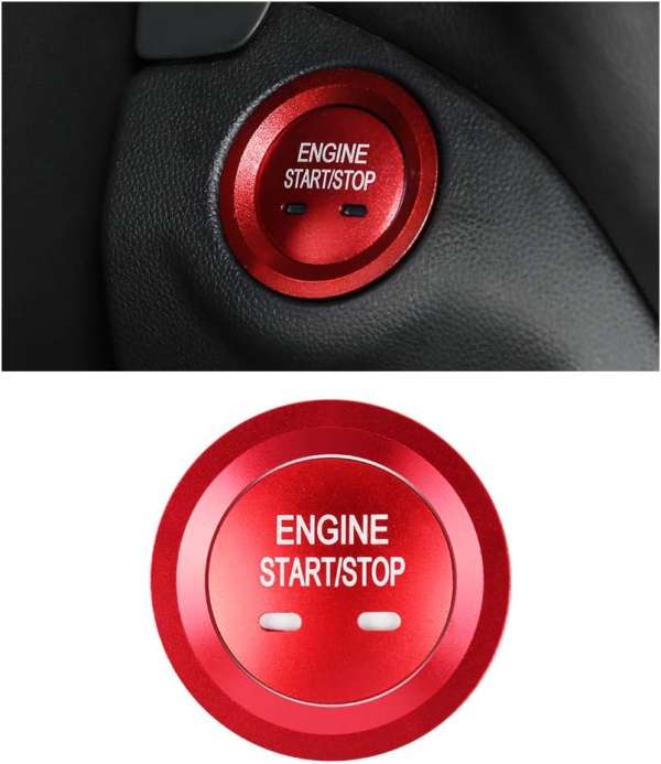 CARFIB Ignition Button Decals for Chevrolet Chevy Equinox Malibu Sonic Traverse Trax Accessories Push Start Stop Stickers Caps Covers Parts Car Interior Decoration Men Women...