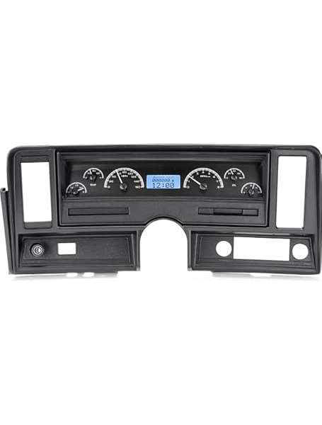 Dakota Digital 69-76 Chevy Nova Analog Dash Gauge System Black Alloy Blue VHX-69C-NOV-K-B