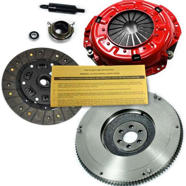 EFT Stage 2 Clutch Kit with Flywheel For 1989-1995 Toyota Pickup & 4Runner 2.4L 22R, 22RE - Heavy Duty Solid Center, Chromoly Spline Hub for Improved Performance & Durability -...