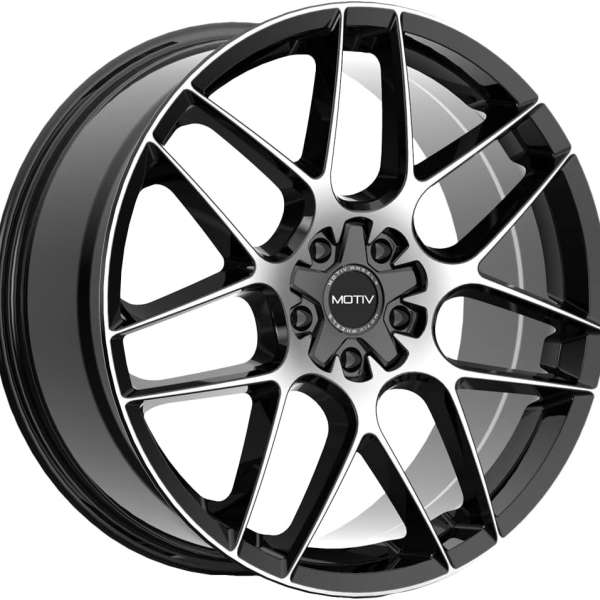 Motiv 435MB 17x7.5 5x4.5"/5x120 +40mm Black/Machined Wheel Rim 17" Inch