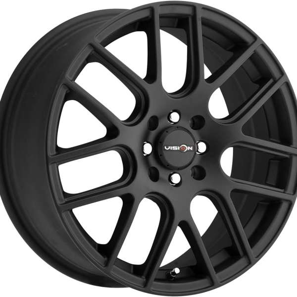 Vision 426 Cross 16x7 5x108/5x114.3 +38mm Matte Black Wheel Rim